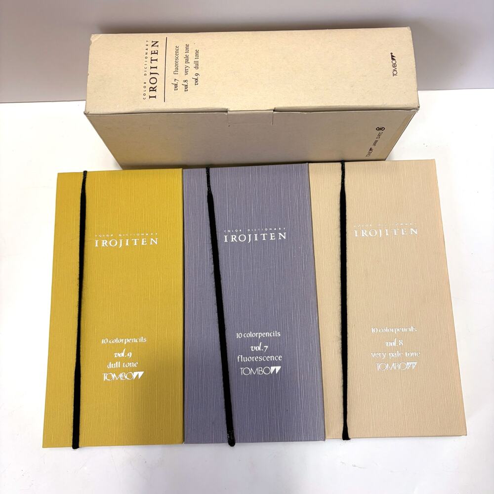 NEW Tombow IROJITEN Color Dictionary Vol 7 8 9 30 Color Pencil Set Japan